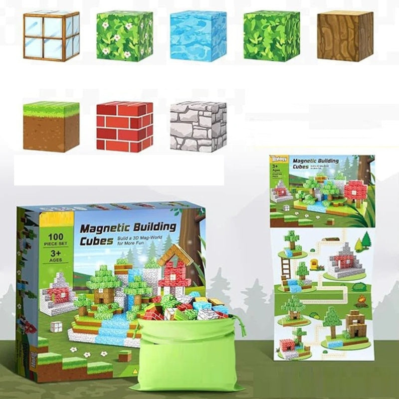 Vibrant Magnetic Construction Blocks for Children