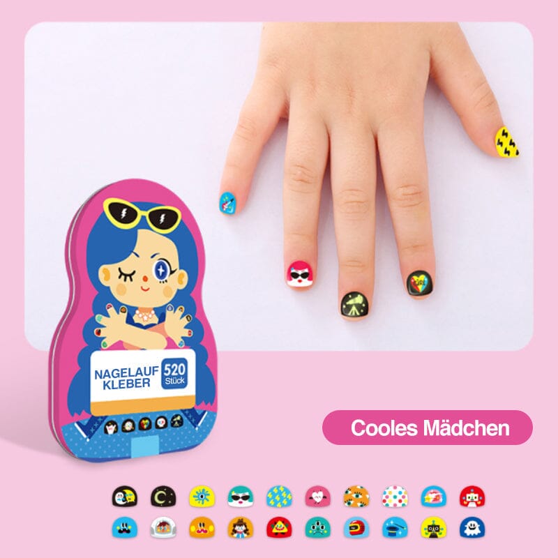 Lustiges Nagelkunst-Aufkleber-Set für Kinder