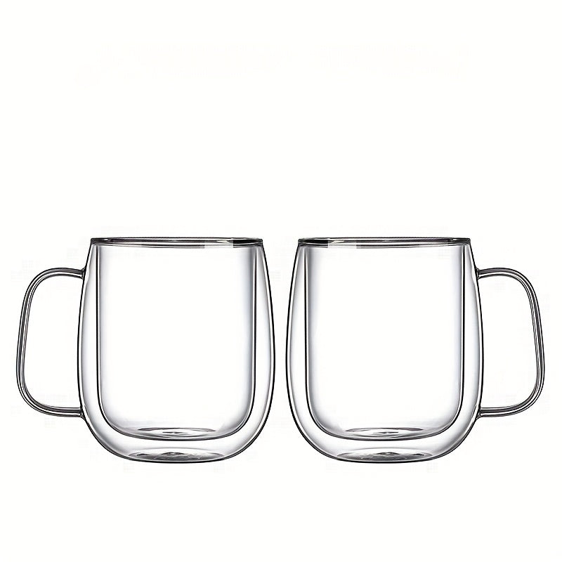 Isolierter doppelwandiger Glaskaffeebecher