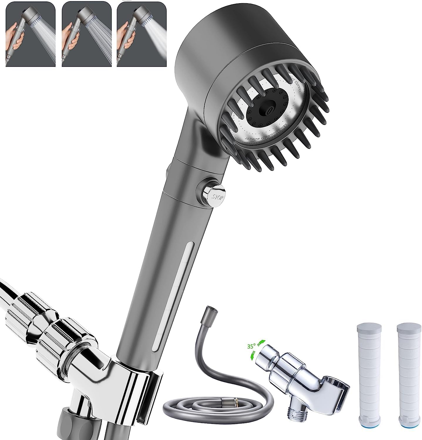 Luxury Spa Shower Head with Detachable Handheld - Halri