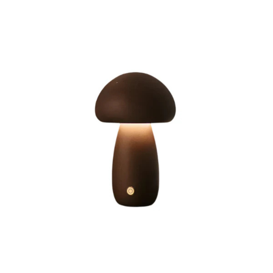 Rustikale, wiederaufladbare Schreibtischlampe aus Holz