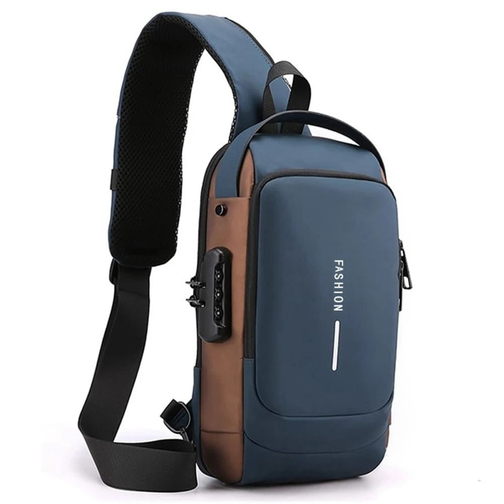 Secure Crossbody Sling Bag for Men with USB Charge Pocket