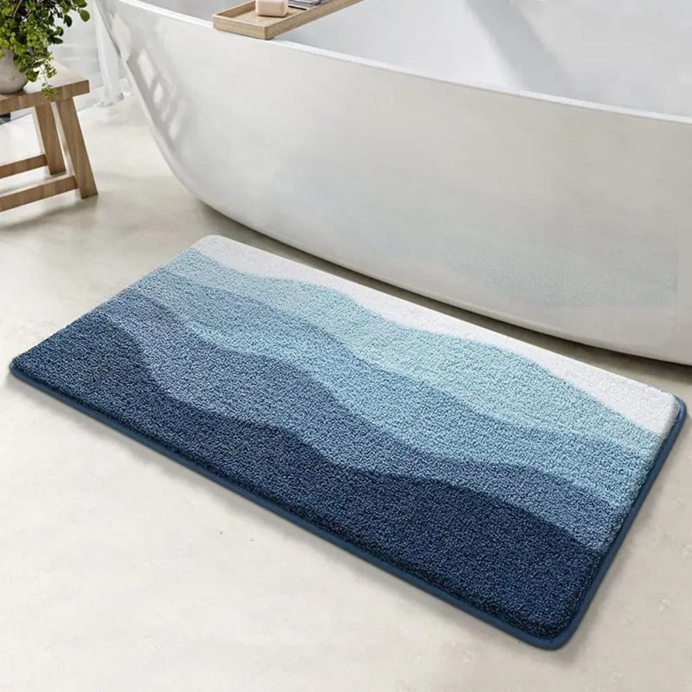 Ozeanblaue rutschfeste Badezimmermatte