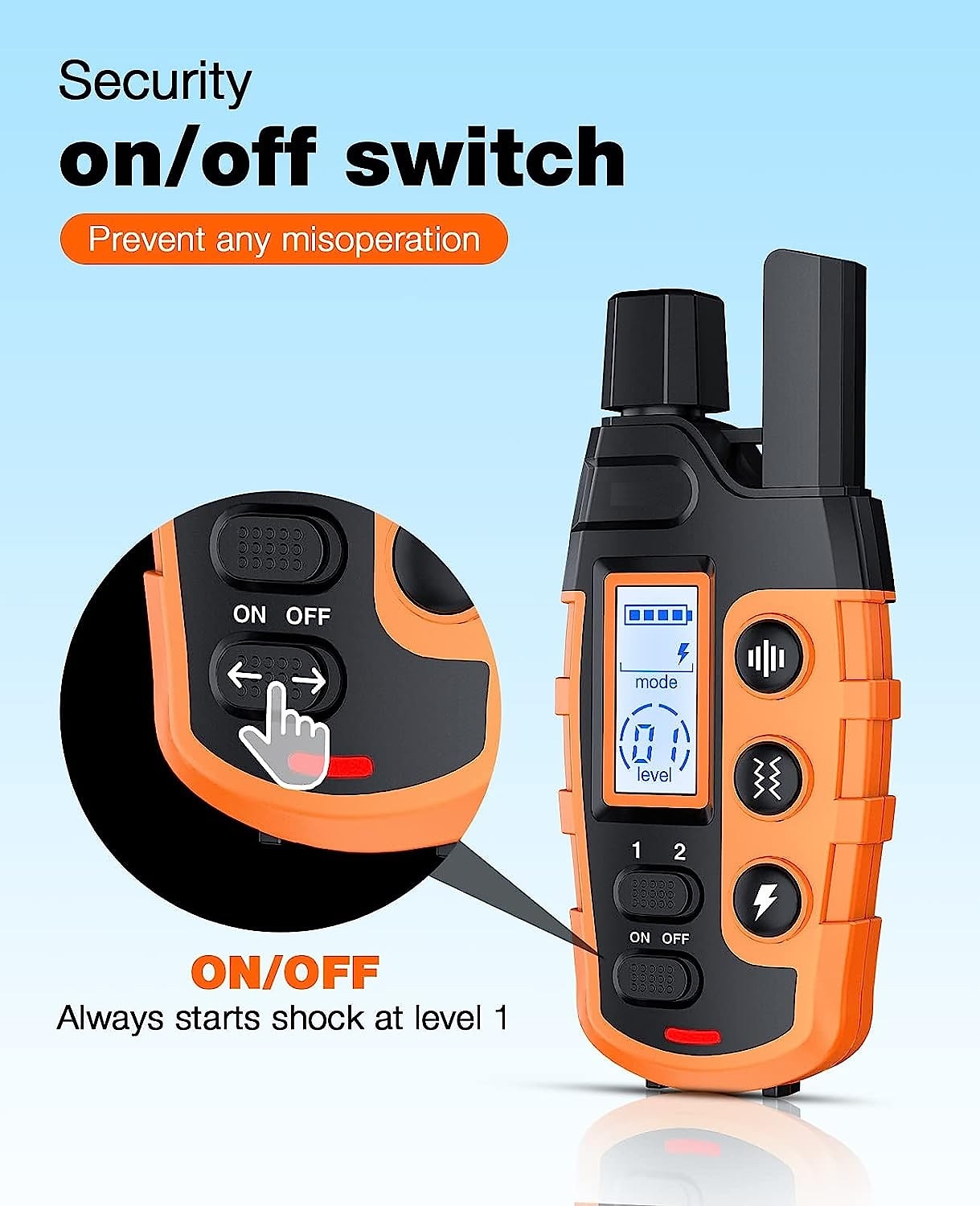 Long Range Rechargeable Waterproof Dog Training Collar