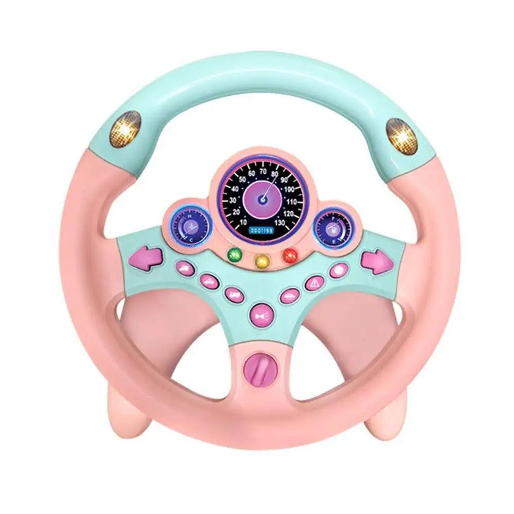 Fun Learning Car Steering Wheel Toy with Lights Sounds