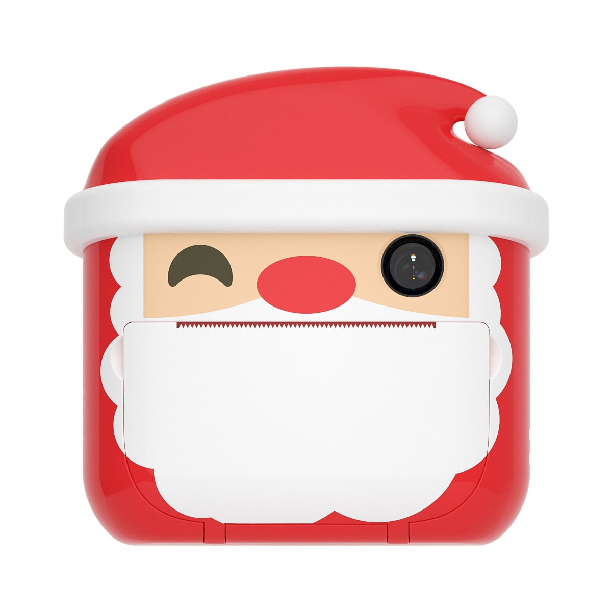 Lustige Sofortbildkamera mit Weihnachtsmann