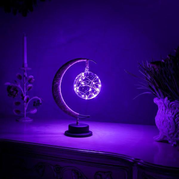 Elegante, tragbare LED-Mondlampe in Halbmondform