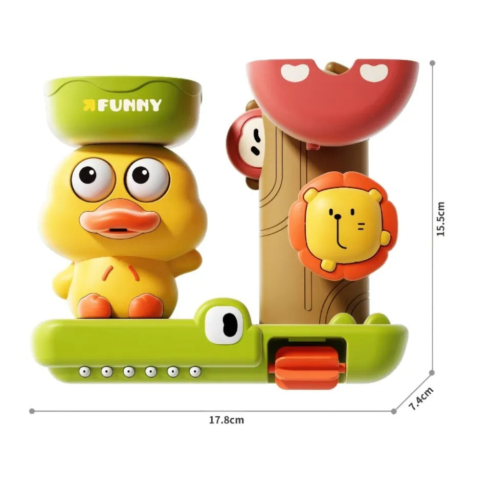 Jungle-Themed Water Fun with Spinning Friends, Make Bath Time Fun, Safe for Ages 1+