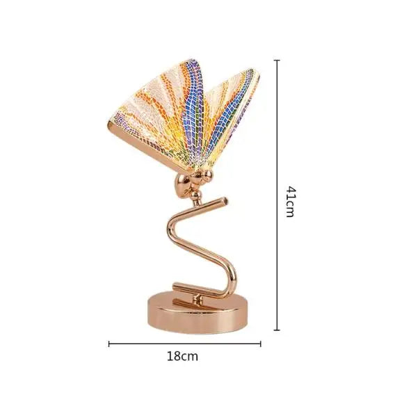 Wunderschöne Schmetterlings-Tischlampe mit sanftem Licht