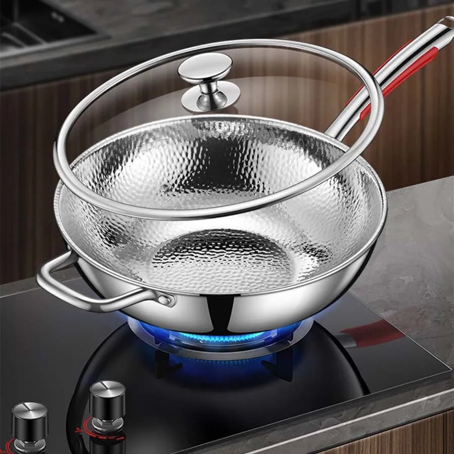 Titan-Wok mit Antihaftbeschichtung für Induktionsherde
