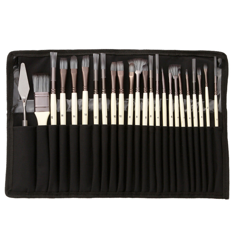 Professionelles Pinselset mit 24 Teilen und Spachtel