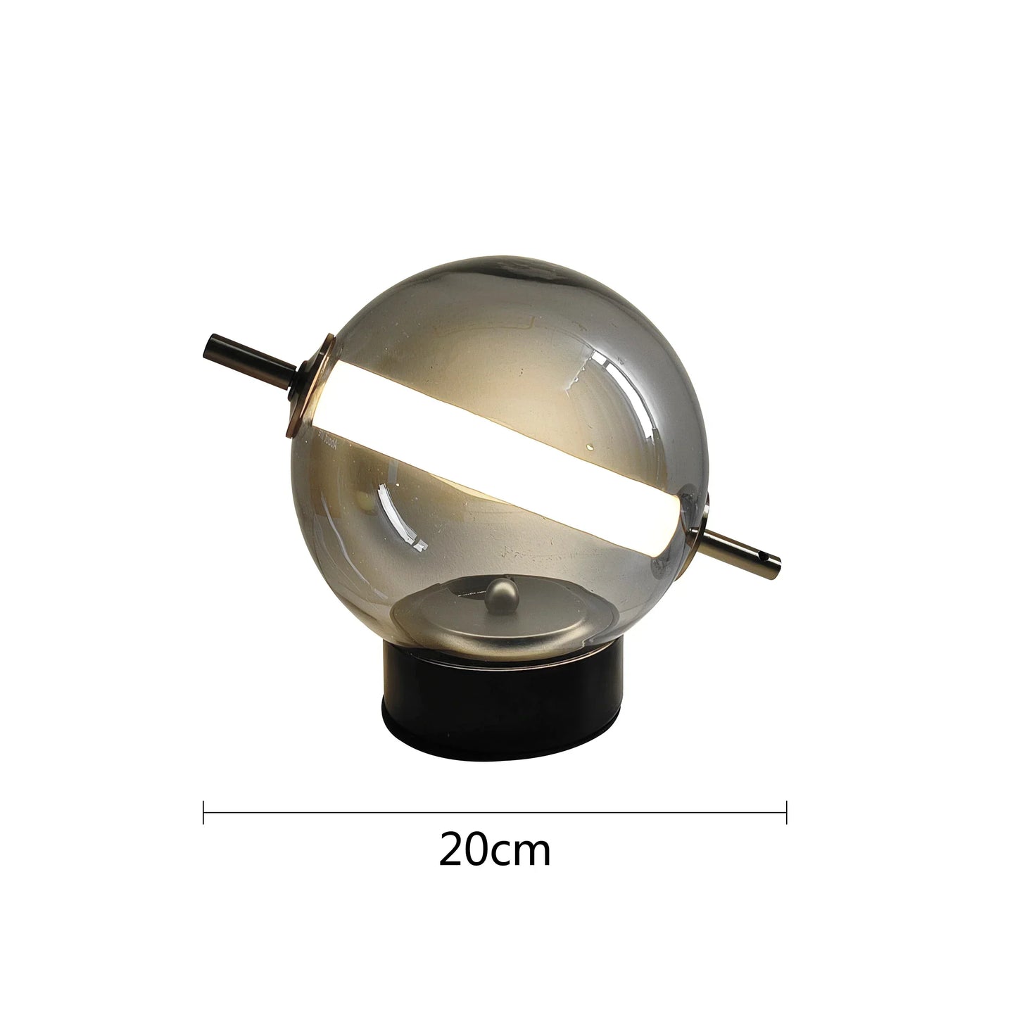 Vintage-Tischlampe aus Glas mit sanftem, warmem Licht