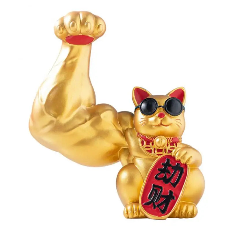 Lucky Golden Waving Cat Figurine - Halri