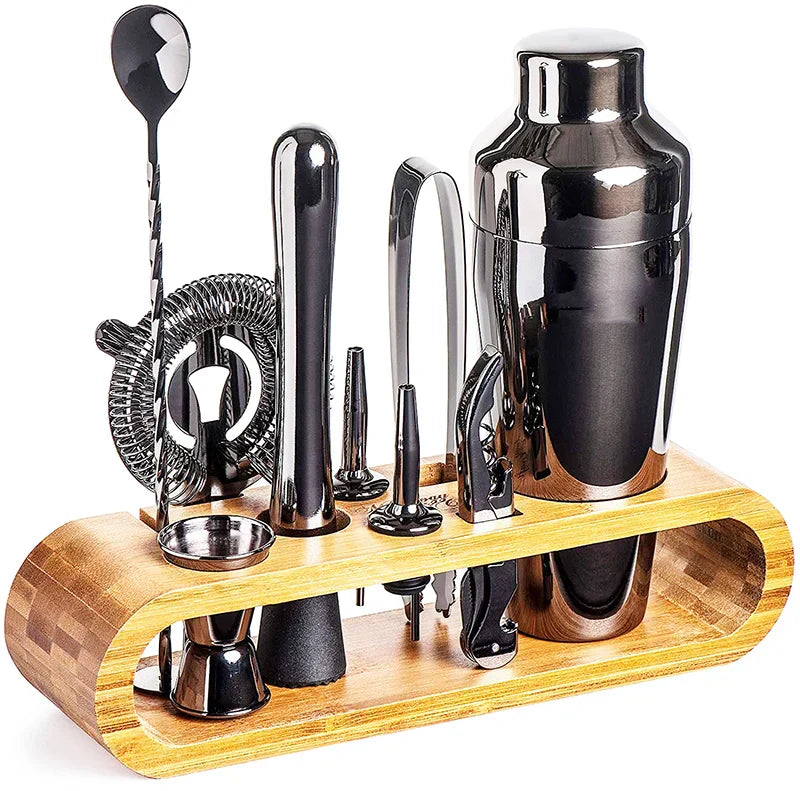 Premium Metal 10-Piece Cocktail Bar Set