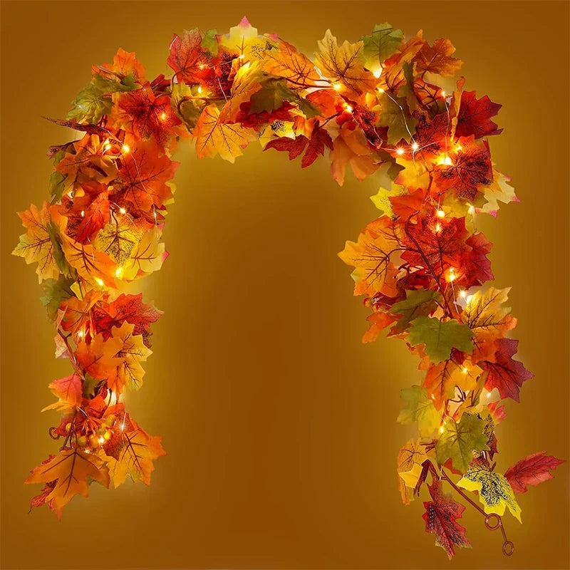 Künstliche Ahornblatt-Girlande für die Herbstdekoration