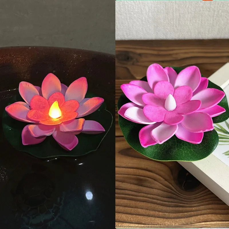 Schwimmende Teichleuchte mit LED-Sensor