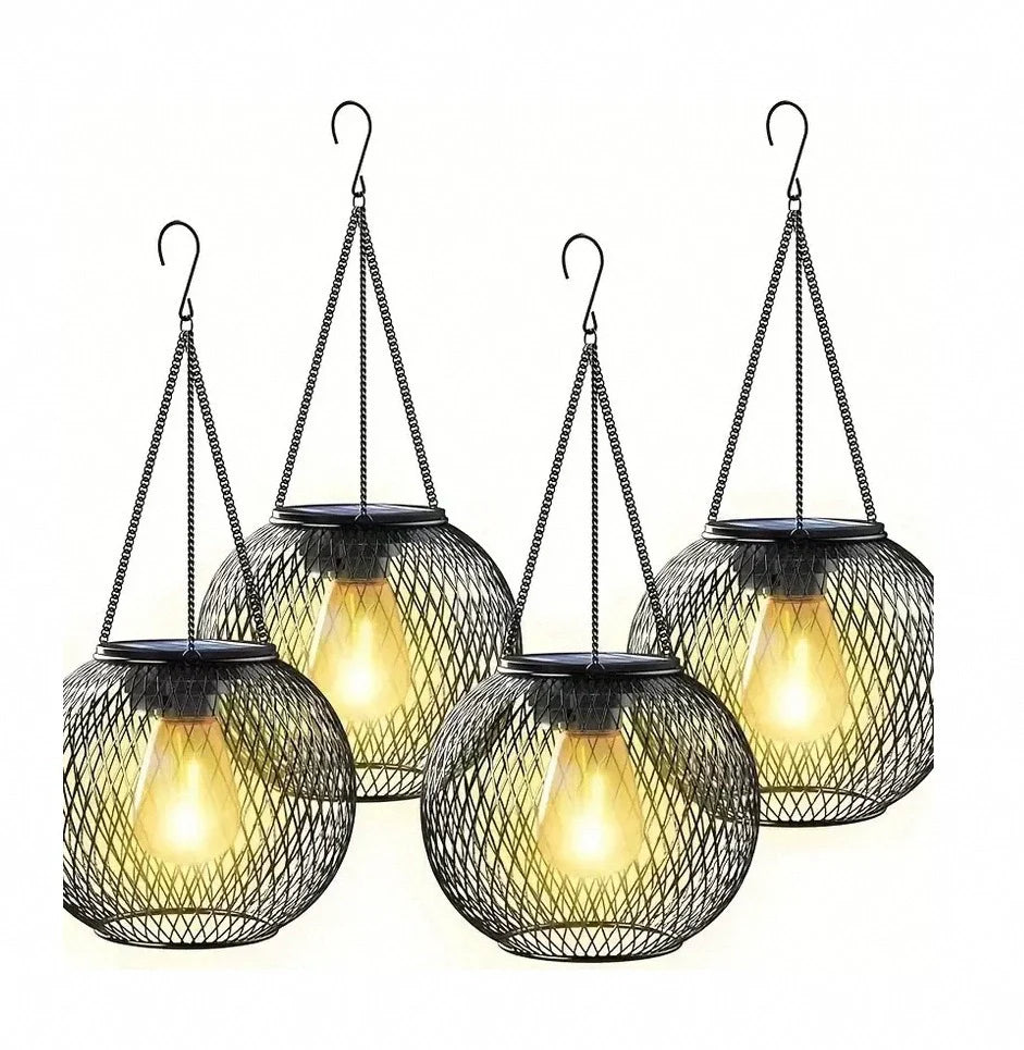 Wetterfeste, solarbetriebene Laterne für den Außenbereich