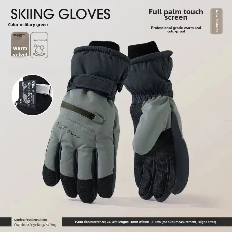 Isolierte Schneehandschuhe | Wasserdichte Thermohandschuhe | Touchscreen
