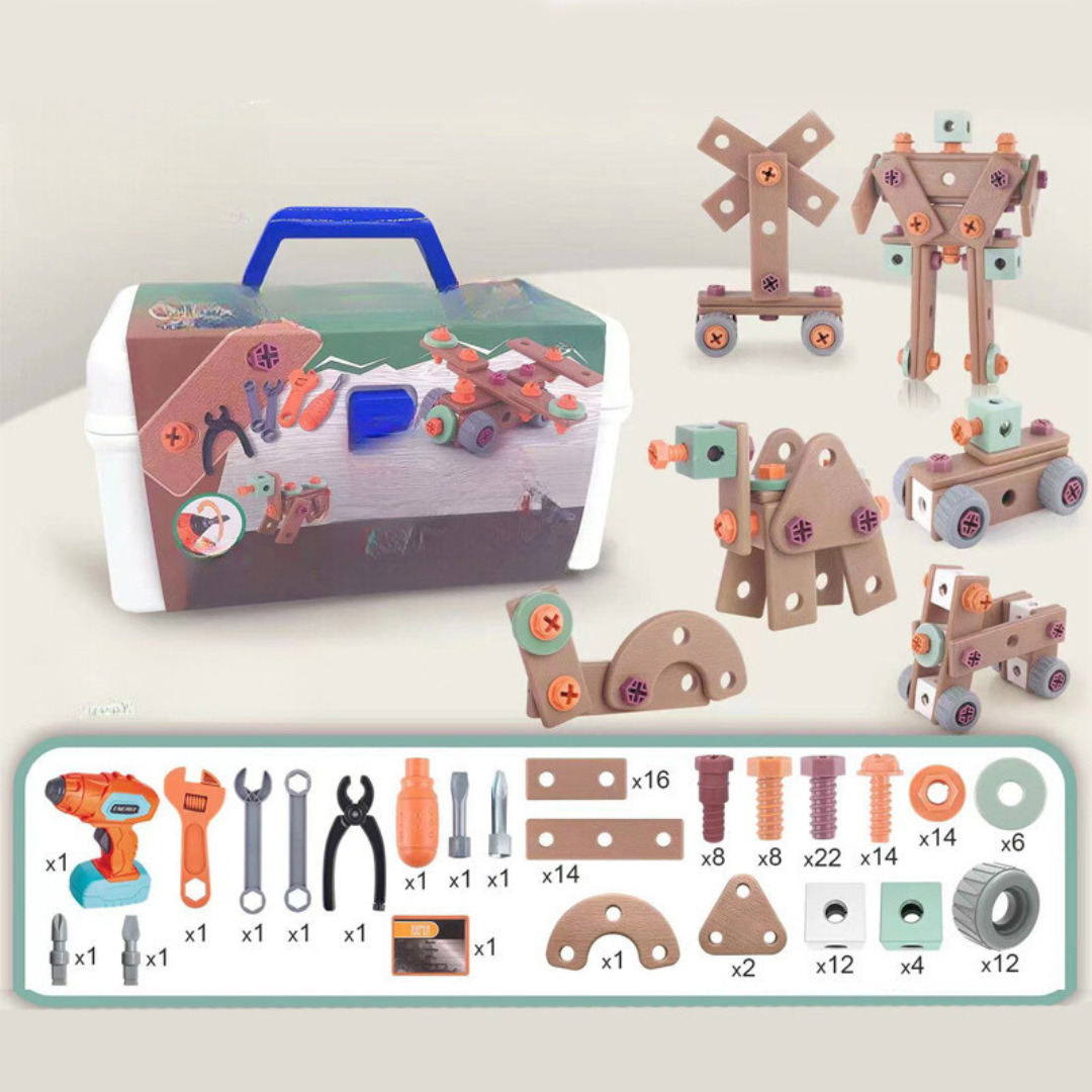 Tragbares Bausteinset für Kinder