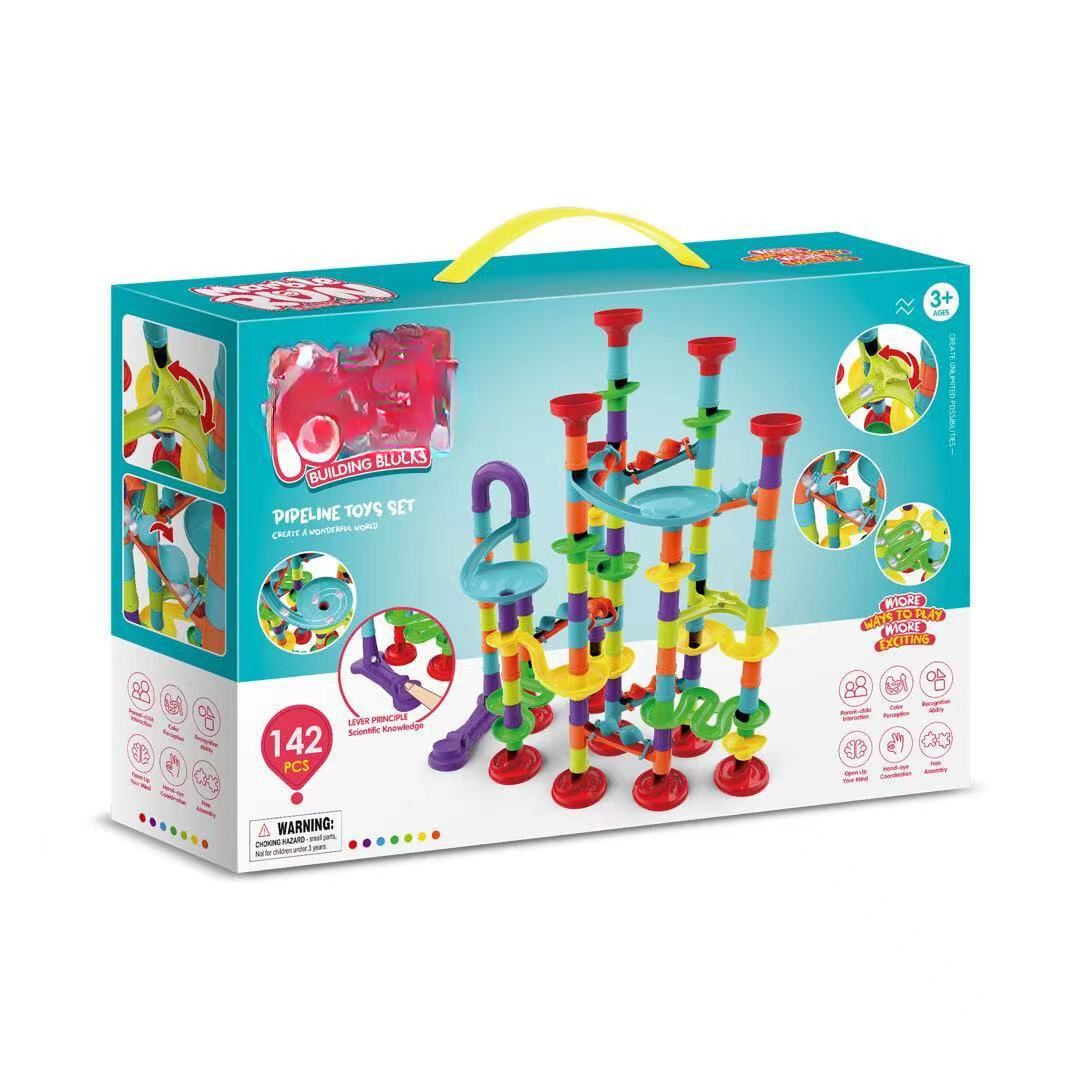 Buntes Marmor-Fallblock-Set