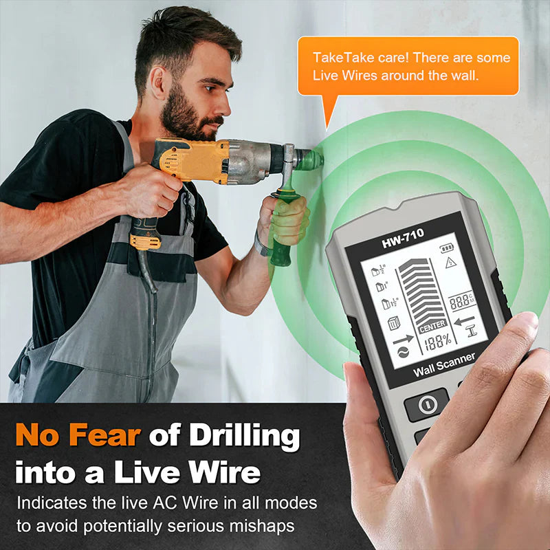 Präziser Rohr- und Kabeldetektor für Wände