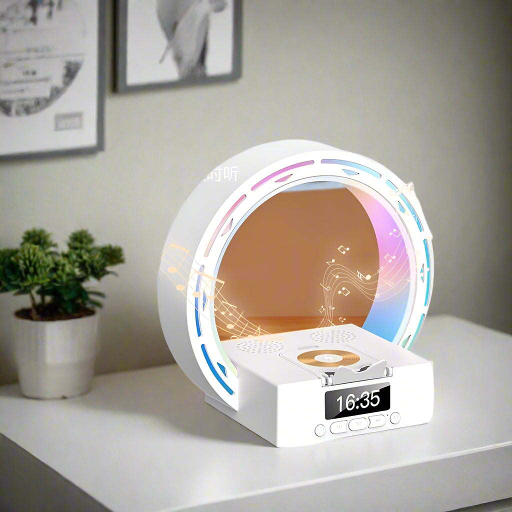 Kabellose Bluetooth-Tischleuchte mit Lautsprecher und Ladegerät