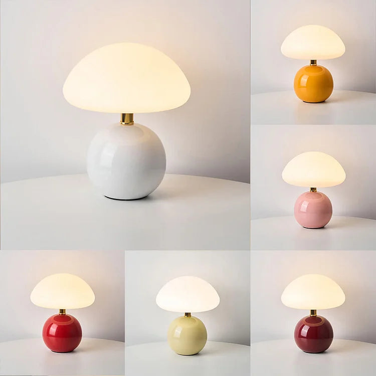 Simple Vintage Fungi Desk Lamp Soft Lighting