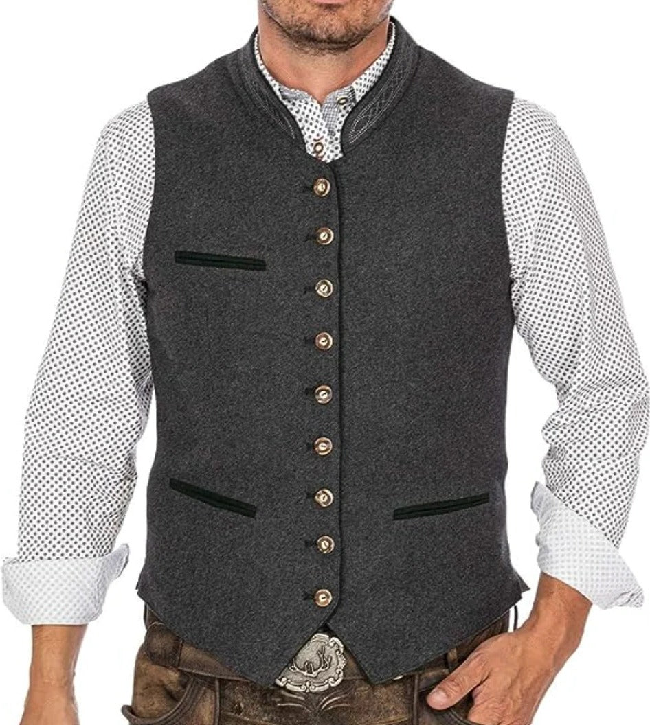 Classic Gray Waistcoat for Men