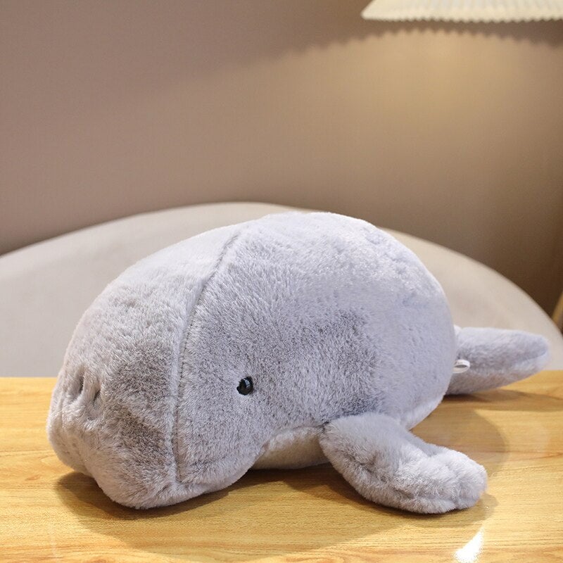 Kuschelweiches weißes Manati-Stofftier