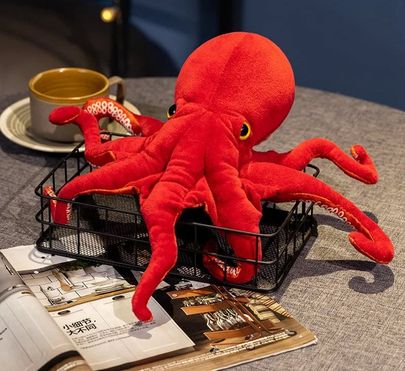 Buntes, realistisches Oktopus-Plüschtier