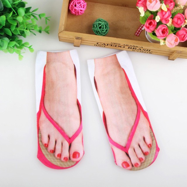 Ausgefallene, 3D-gedruckte Flip-Flop-Socken