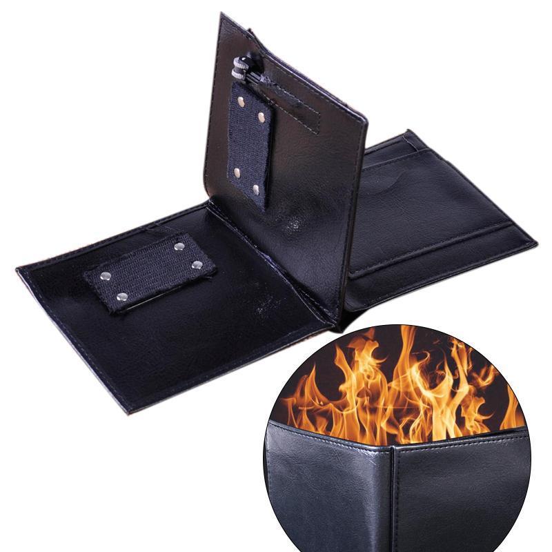Leather Flame Pattern Mens Wallet - Halri