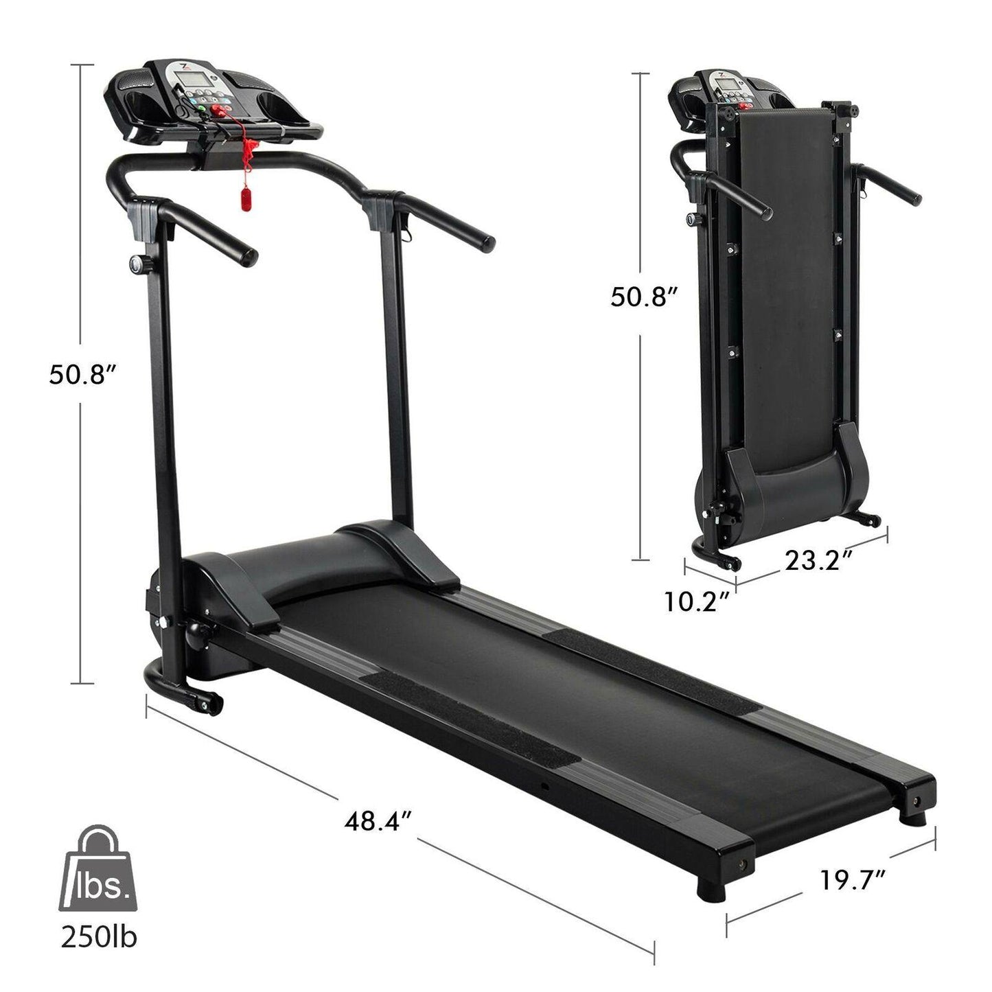 Folding Treadmill Electric Motorized Power Running Jogging Fitness Machine - Until Times Up