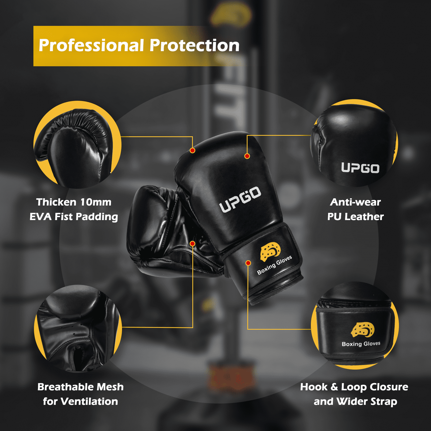 Large Heavy Duty MMA Punching Bag With Free Gloves