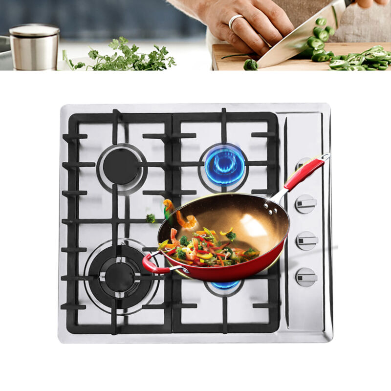Large 4 Burner Gas Cooktop Stainless Steel Stove Top