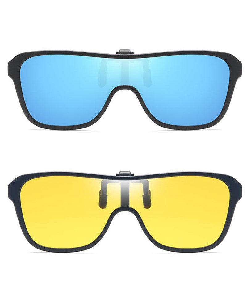 Aufsteckbare Lesebrille mit Sehstärke für Tag und Nacht