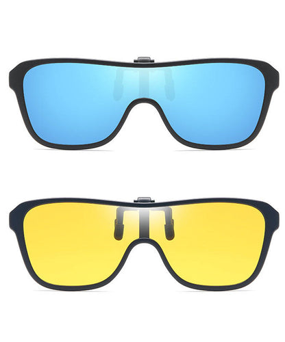 Aufsteckbare Lesebrille mit Sehstärke für Tag und Nacht