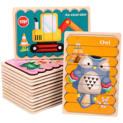 Lustiges Lernspielzeug: Tier-3D-Puzzle 