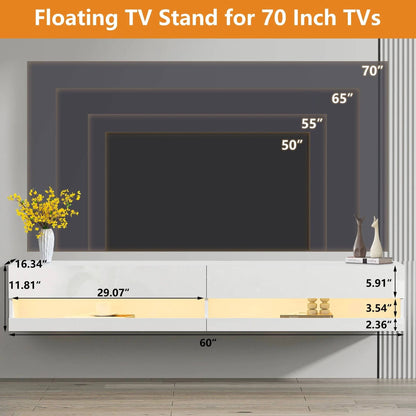 Wall Mount Slim TV Shelf