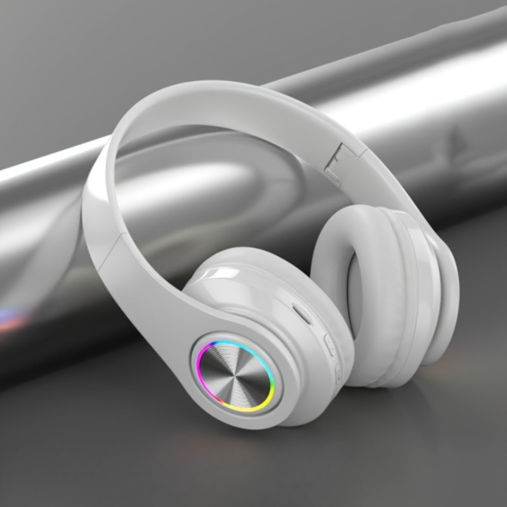 Kabellose Over-Ear-LED-Kopfhörer mit Beleuchtung