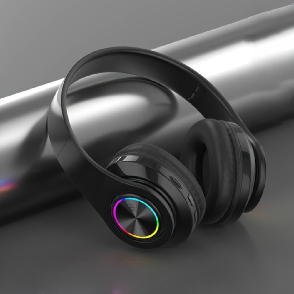 Kabellose Over-Ear-LED-Kopfhörer mit Beleuchtung