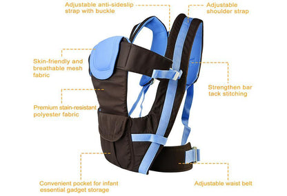 4-in-1 Newborn Baby Carrier With Breathable Ergonomic Adjustable Backpack - Until Times Up