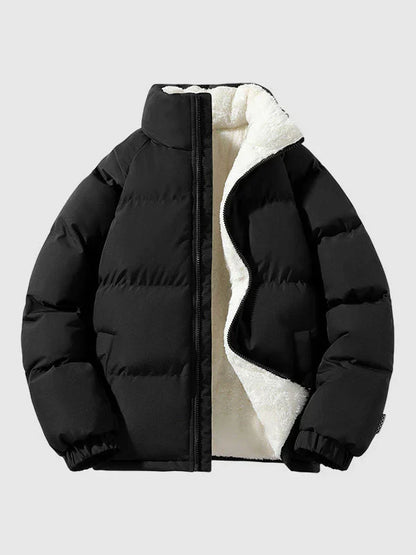 Stylish Zip Up Long Sleeve Casual Coat - Halri