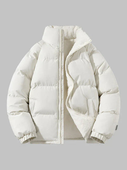 Stylish Zip Up Long Sleeve Casual Coat