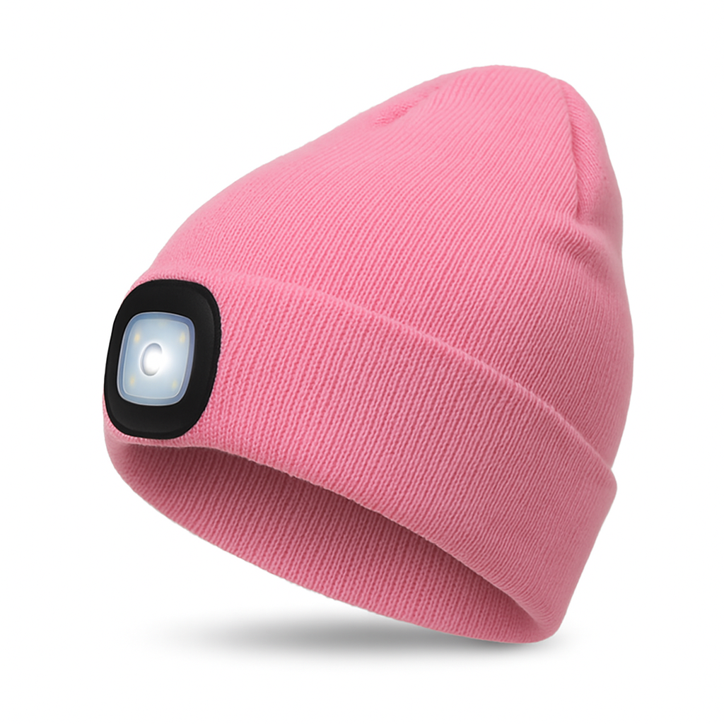 Warme Beanie-Mütze mit integriertem LED-Licht