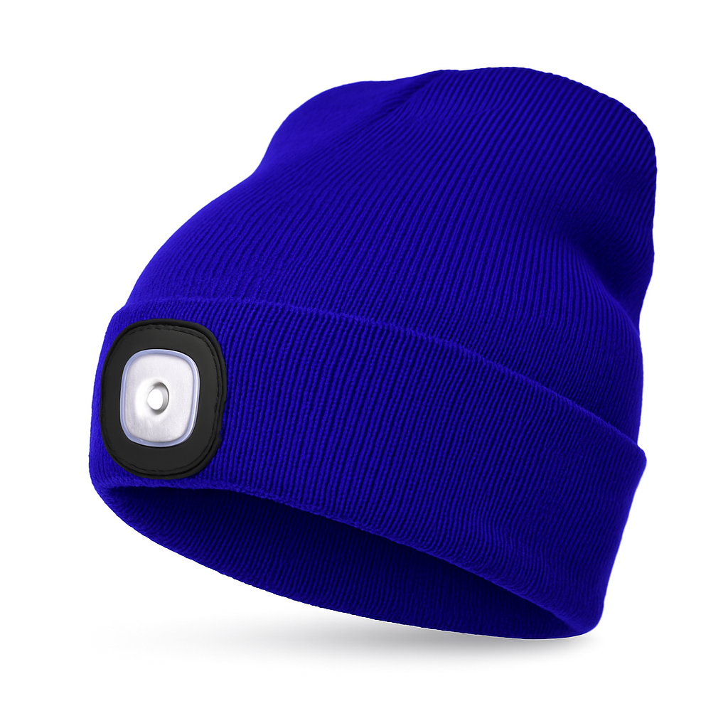 Warme Beanie-Mütze mit integriertem LED-Licht