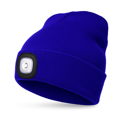 Warme Beanie-Mütze mit integriertem LED-Licht