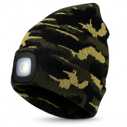 Warme Beanie-Mütze mit integriertem LED-Licht