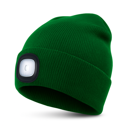 Warme Beanie-Mütze mit integriertem LED-Licht