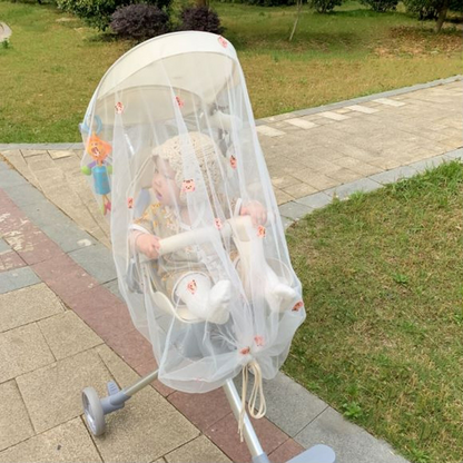 Kinderwagenverdeck mit atmungsaktivem Netzgewebe und Insektenschutz
